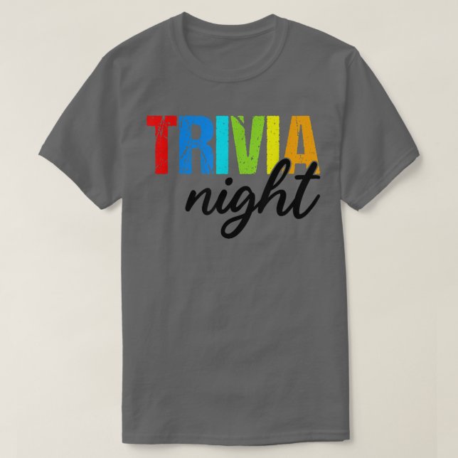 Trivia NightFunny Quiz Game Enthusiast  T-Shirt (Design Front)