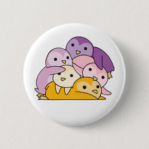 Trixic Flag Pride Lgbtq Cute Penguin Button