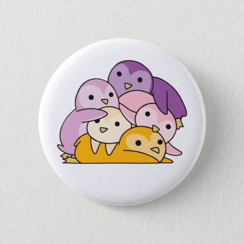 Trixic Flag Pride Lgbtq Cute Penguin Button