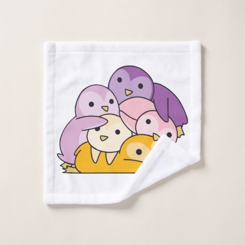 Trixic Flag Pride Lgbtq Cute Penguin Wash Cloth