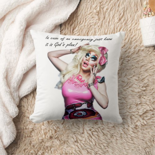 Trixie Mattel _ In Case of An Emergency Throw Pillow
