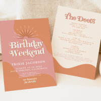 TRIXIE Retro 70's Disco Pink Birthday Weekend