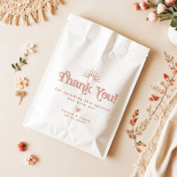 TRIXIE Retro 70's Pink & Orange Wedding Favor Bag