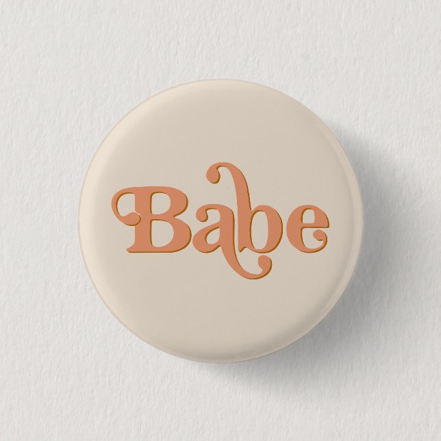 TRIXIE Retro 70's The Party Bachelorette Babe Button (Front)