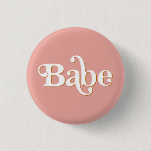 TRIXIE Retro 70's The Party Bachelorette Babe Button