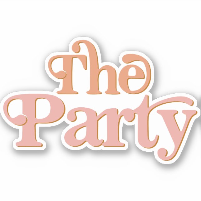 TRIXIE Retro 70's Themed Bachelorette The Party Sticker (Front)