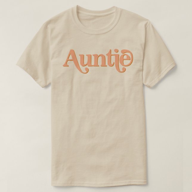 TRIXIE Retro 70's Themed Burnt Orange Auntie T-Shirt (Design Front)