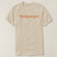 TRIXIE Retro 70's Themed Burnt Orange Bridesmaid