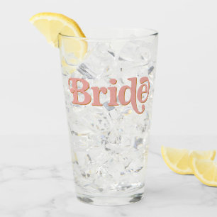 TRIXIE Retro 70's Themed Groovy Bride Bachelorette Glass