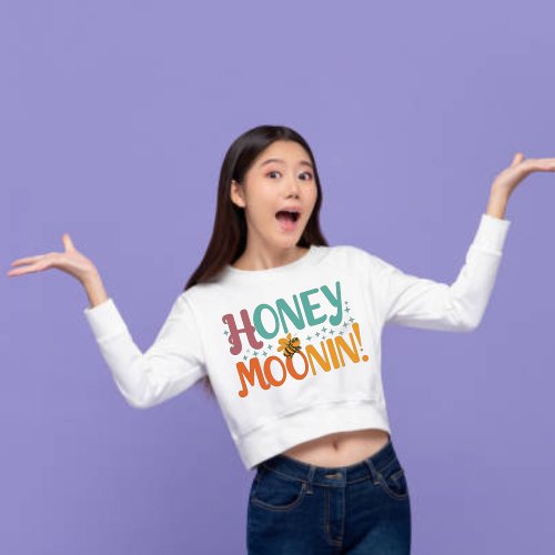 TRIXIE Retro 70s Themed Honeymoonin Bride Sweatshirt