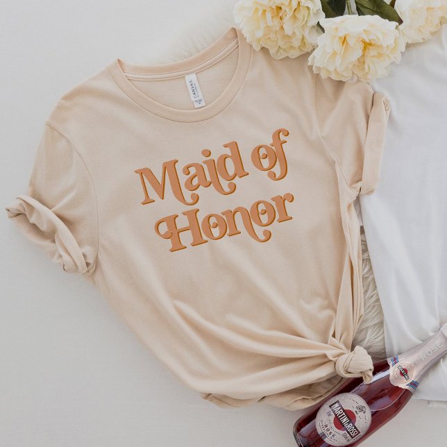 TRIXIE Retro 70's Themed Maid of Honor T-Shirt (Creator Uploaded)