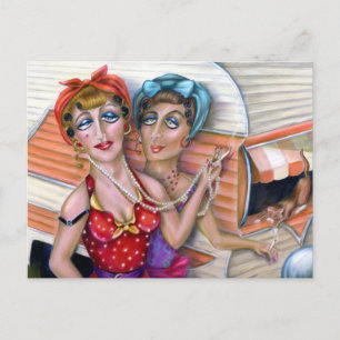 Trixie Sisters: The Pink Trailer series Postcard