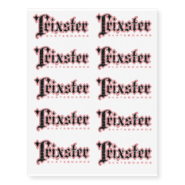 Trixster Skateboards - Temporary Tattoos (Front)