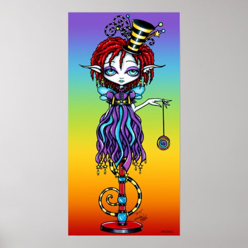 Trixy Pixie Stick Sideshow Circus Fairy Poster