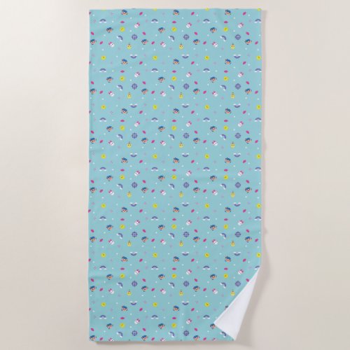 TRK _ Teal Pattern Beach Towel