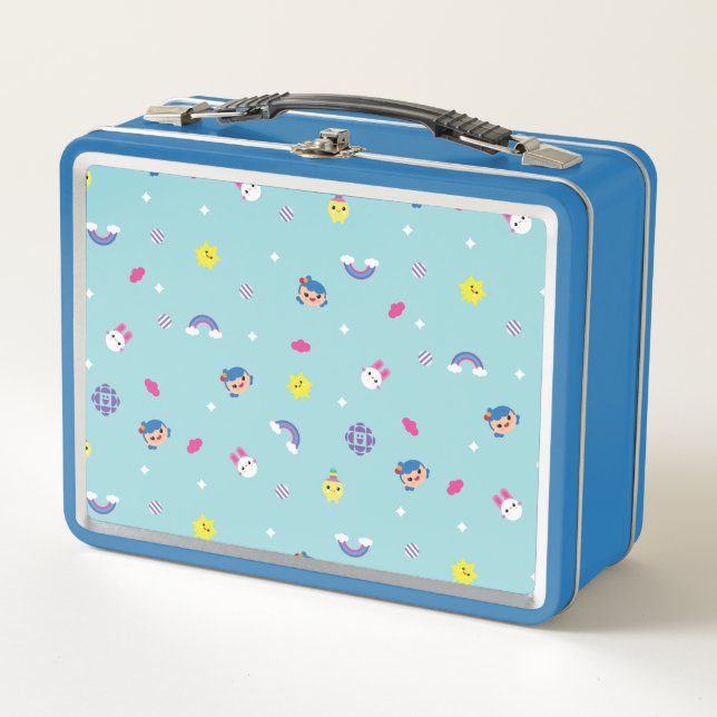 TRK - Teal Pattern Metal Lunch Box (Front)