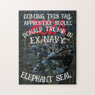 Trmp Ex Navy Elephant Seal Cage Fighting Party HZ Jigsaw Puzzle