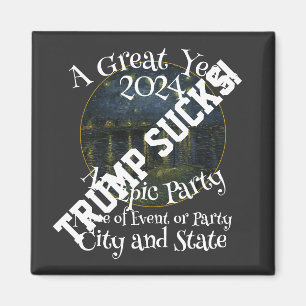 Trmp Tea Garden Surprise Party Block 2024 Magnet