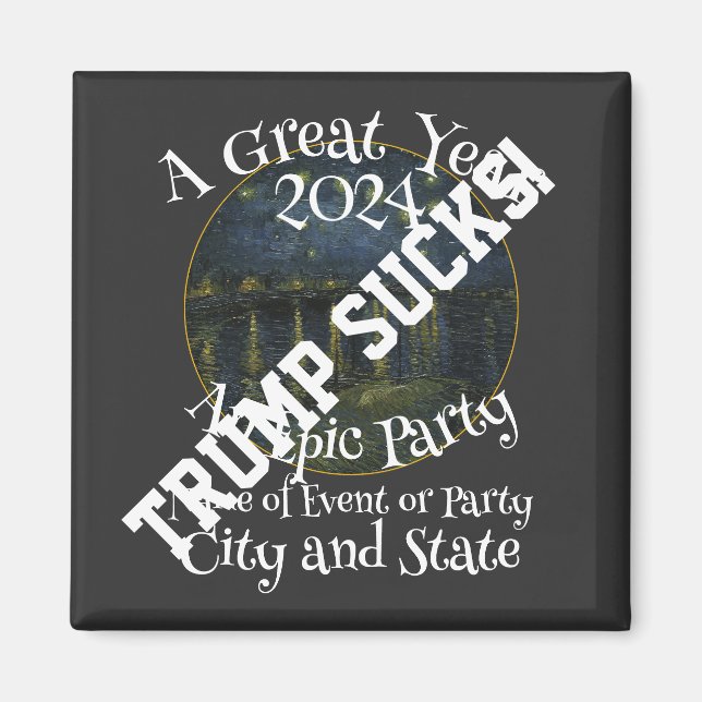 Trmp Tea Garden Surprise Party Block 2024 Magnet (Front)