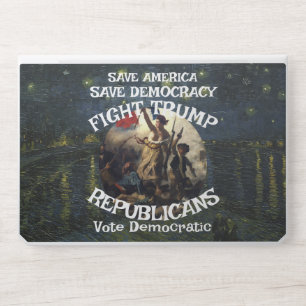 Trmp USA America Patriotism Save Democracy HP Laptop Skin