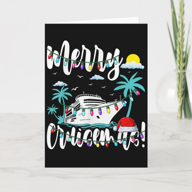 Trocal Heartbeat Christmas Cruise Merry Cruisemas  Card (Front)