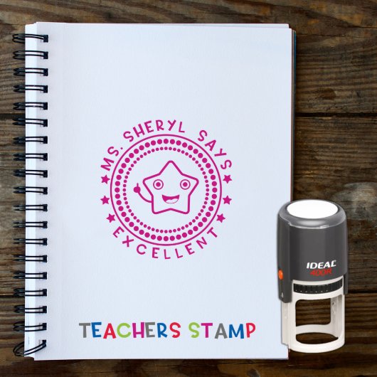 Trodat Ideal Self-Inking - Teacher Stamp (Top)