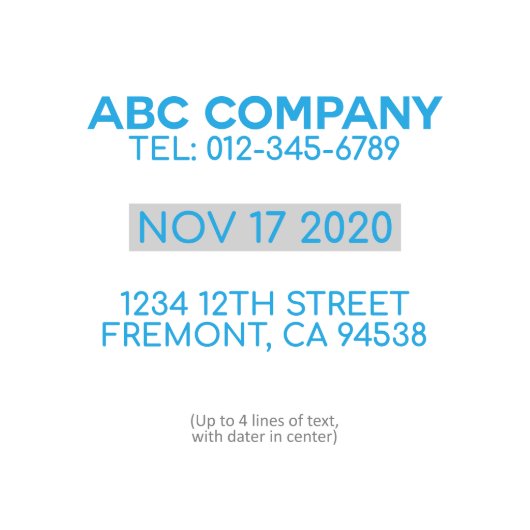 Trodat Printy Self-Inking Company Stamp (Front)