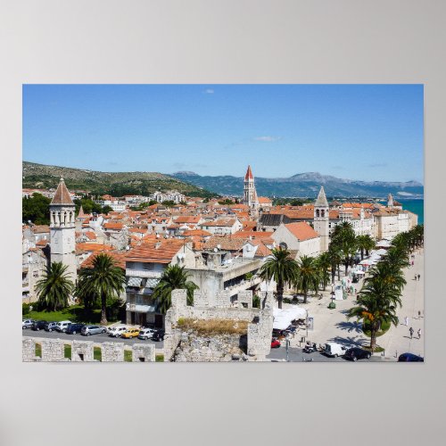 Trogir seafront promenade _ Dalmatia Croatia Poster