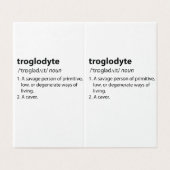 Troglodyte - Funny Definition Caving Speleology (Outside Unfolded)