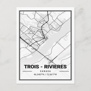 Trois Rivieres Quebec Canada Travel City Map Postcard