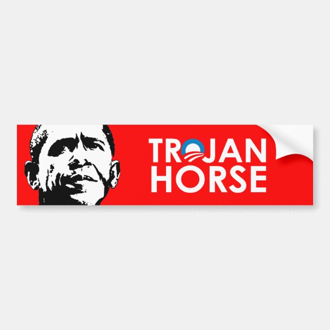 TROJAN HORSE BUMPER STICKER (Front)