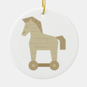 Trojan Horse Ceramic Ornament