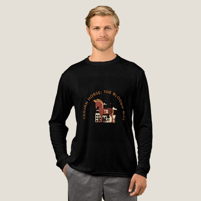 Trojan Horse: The Bloody Gift Tri-Blend Shirt (Full Front)