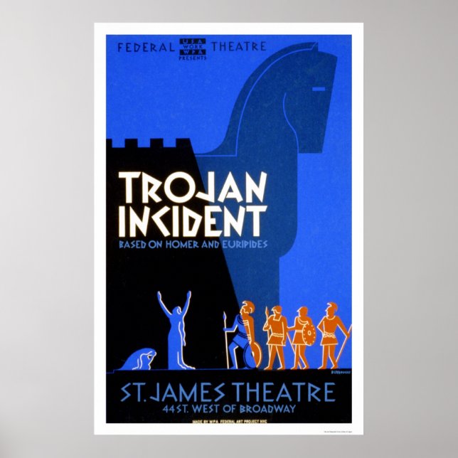 Trojan Incident Homer 1937 WPA Poster (Front)