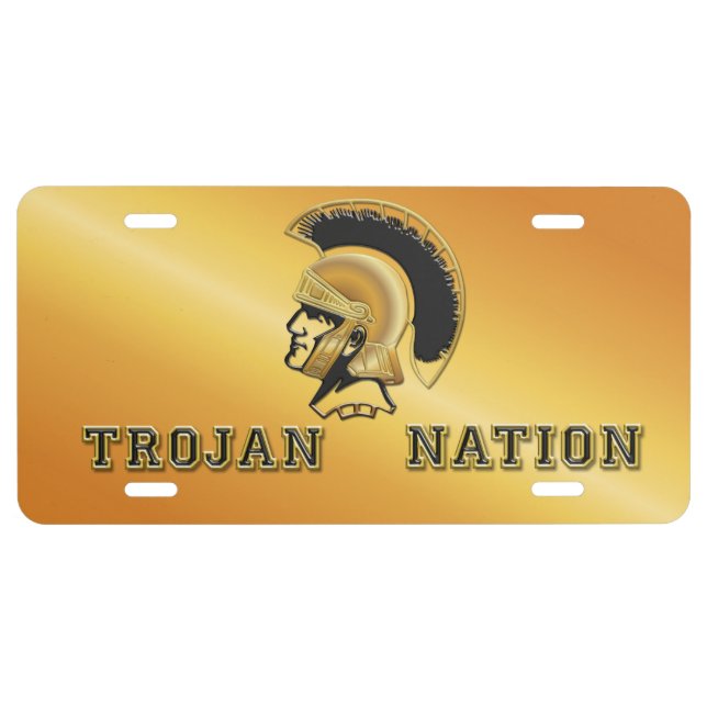 Trojan Nation - Team Spirit License Plate (Front)