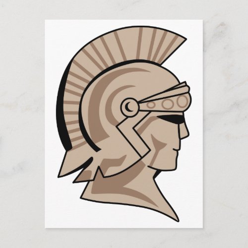 Trojan or Spartan Mascot Postcard