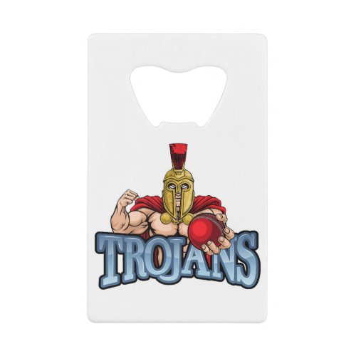 Trojan Spartan Cricket Sports Mascot Credit Card Bottle Opener