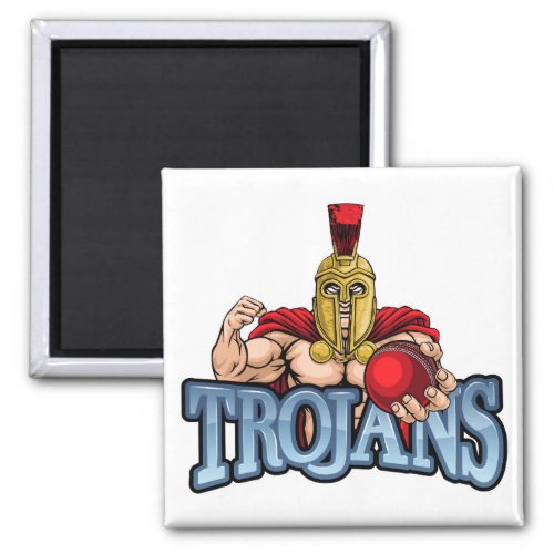 Trojan Spartan Cricket Sports Mascot Magnet