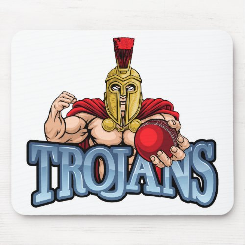 Trojan Spartan Cricket Sports Mascot Mouse Pad