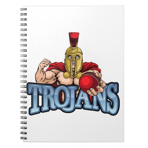 Trojan Spartan Cricket Sports Mascot Notebook