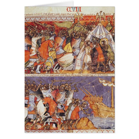 Trojans Invading Greek Camp Cards (Front)