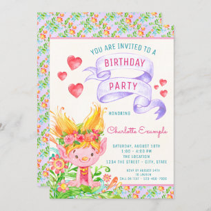 Troll Birthday Party Invitations