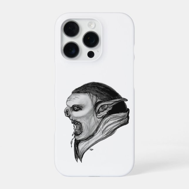 Troll Black and White Design iPhone Case (Back)