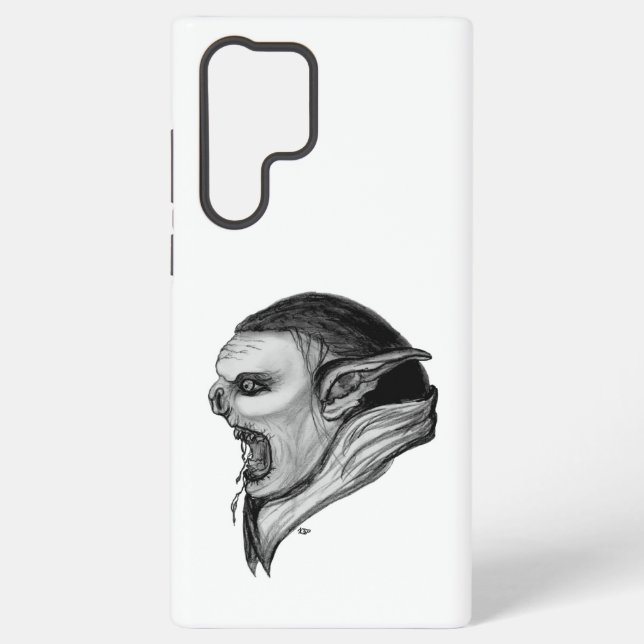 Troll Black and White Design Samsung Galaxy Case (Back)