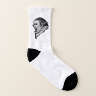 Troll Black and White Design Socks