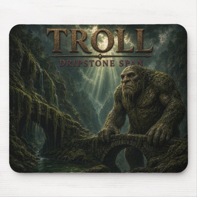 Troll Dripstone Span Dark Realism Mouse Pad (Front)