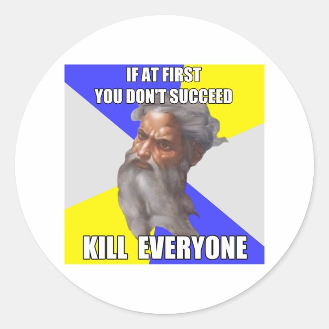 Troll God Kills Classic Round Sticker (Front)