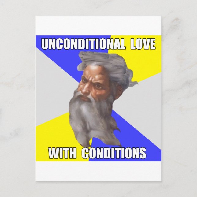 Troll God Unconditional Love Postcard (Front)