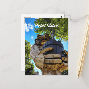 Troll Holding Up a Tree to Protect Nature Postcard
