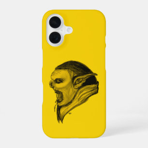Troll in Black and Yellow Design iPhone 16 Case